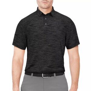 NWT PGA TOUR Men's Airflux Golf Polo Shirt DARK GRAY Heather sz XL Short Sleeve